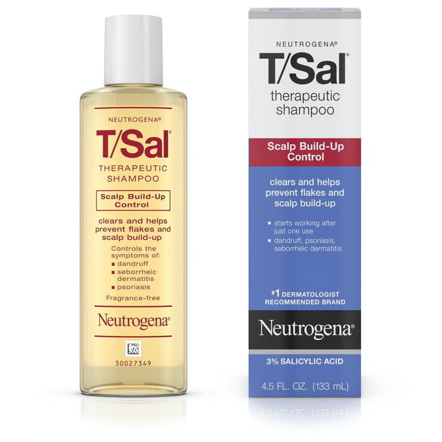 Neutrogena T/Sal Therapeutic Dandruff Relief Daily Shampoo, Scalp Build-up Control, 4.5 FL Ounce (Pack Of 9)