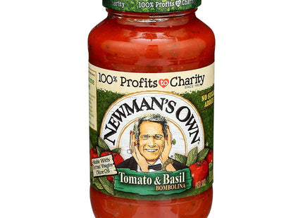 Newman's Own Tomato & Basil Bambolina Pasta Sauce, Extra Virgin Olive Oil, No Added Sugar, 24 Ounce (Pack Of 3)