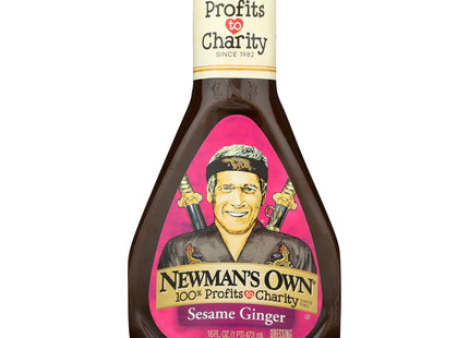 Newman's Own Salad Dressing, Naturally Low Fat, Rice Vinegar, Sesame Ginger, 16 ounce (Pack Of 3)