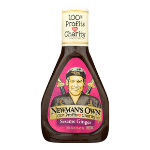 Newman's Own Salad Dressing, Naturally Low Fat, Rice Vinegar, Sesame Ginger, 16 ounce (Pack Of 3)