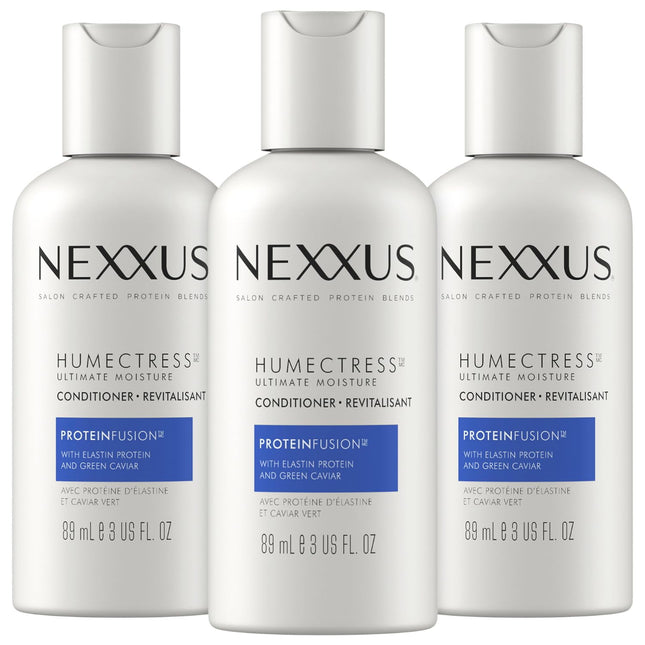 Nexxus Humectress Ultimate Moisture Conditioner, with Protein Fusion, Travel Size, 3 Ounce (Pack Of 3)