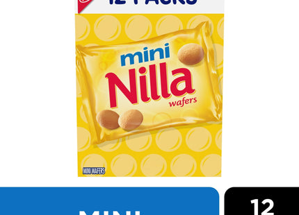 Nilla Wafers Mini Cookies, Traditional Vanilla Wafers Cookies, Perfect for Snacking, 1 ounce 12 Count (Pack Of 2)