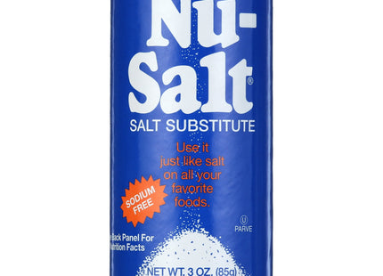 Nu-Salt Sodium-Free Salt Substitute, Contains Potassium Chloride, Table Salt Alternative, 3 Ounce (Pack Of 4)