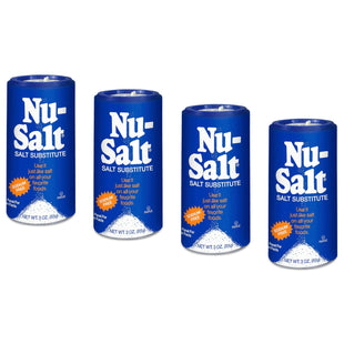 Nu-Salt Sodium-Free Salt Substitute, Contains Potassium Chloride, Table Salt Alternative, 3 Ounce (Pack Of 4)