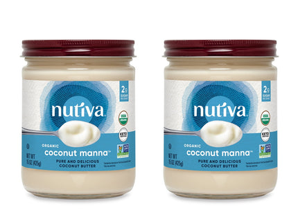 Nutiva Organic Coconut Manna Pur̩ed Coconut Butter, Creamy Spread for Smoothies, Gluten-Free, 15 Ounce (Pack Of 1)