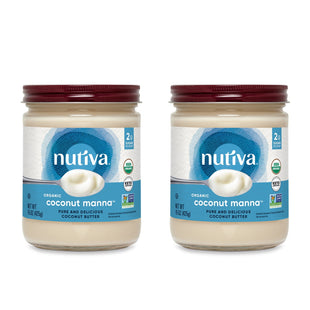 Nutiva Organic Coconut Manna Pur̩ed Coconut Butter, Creamy Spread for Smoothies, Gluten-Free, 15 Ounce (Pack Of 2)