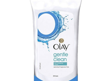 OLAY Wet Cleansing Cloths Gentle Clean, Sensitive Fragrance-Free 30 Count (Pack Of 12)