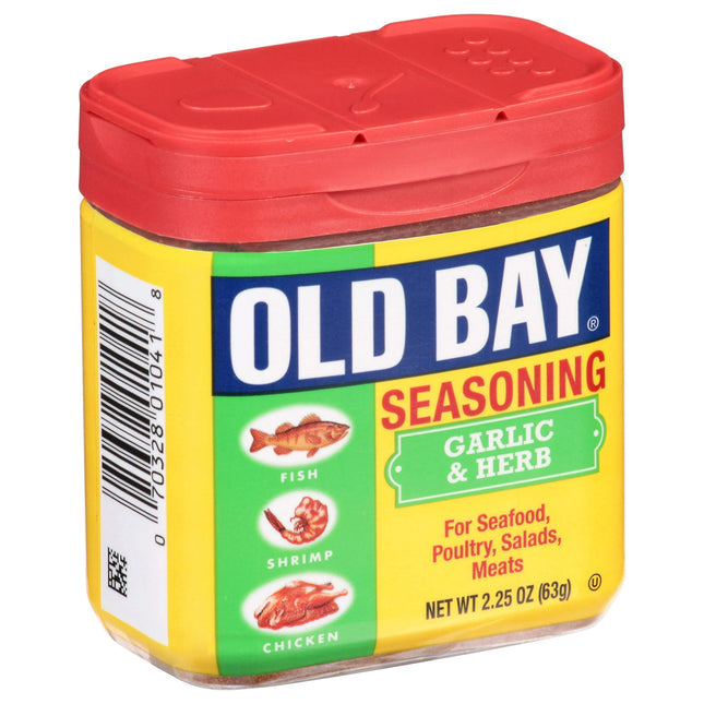 OLD BAY Garlic & Herb Seasoning, Blend With Extra Garlic And Herb 2.25 Ounce (Pack Of 6)