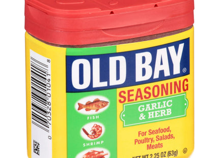 OLD BAY Garlic & Herb Seasoning, Blend With Extra Garlic And Herb 2.25 Ounce (Pack Of 6)