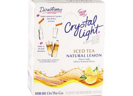 Crystal Light On-the-Go-Iced-Tea-OTG-Mix Lemonade Sticks Powder, Lemonade Flavor, 0.17 oz 30 Count (Pack Of 5)