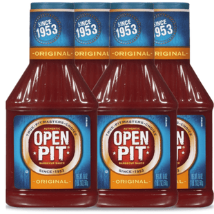 Open Pit Blue Label, Original grilling recipes, Barbecue Sauce, Special Blend Of Spices And Tanginess, 18 Ounce (Pack Of 4)