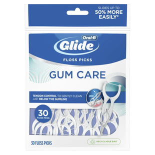 Oral-B Glide Gum Care Dental Floss Picks, Pro-Health Clinical Protection, Good for Back Teeth, 30 Count (Pack Of 10)