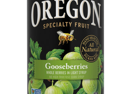 Oregon Fruit Whole berries In Light Syrup, Canned Fruits Product, Gooseberries, 15 Ounces (Pack Of 3)