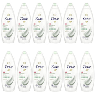 Dove Beauty Purifying Detox Deep Cleanse & Skin Renewal, Green Clay Nourishing, Body Wash 22 Fl Ounce (Pack Of 12)