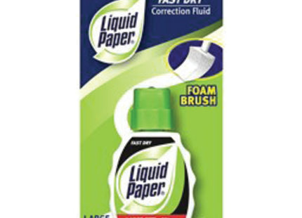 Paper Mate Liquid Paper - Correction Fluid - Fast Dry - White - Large 0.74 fl oz (Pack Of 3)