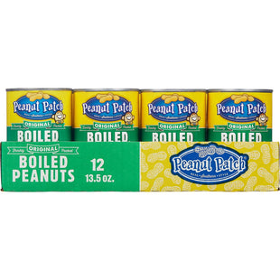 Peanut Patch Original Green Boiled Fresh Peanuts, Sugar-Free, 13.5 Ounce Can (Pack Of 12)