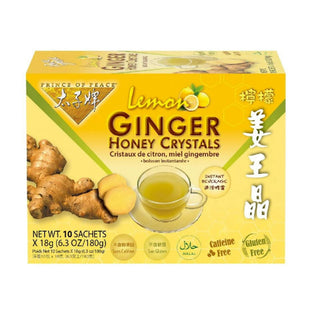 Prince of Peace Instant Lemon Ginger Honey Crystals Tea, 10 Sachets (Pack Of 2)