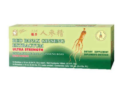 Prince Of Peace Red Panax Ginseng, Extractum Ultra Strength Dietary Supplement, 0.34 OZ Each, 30 Count (Pack Of 12)