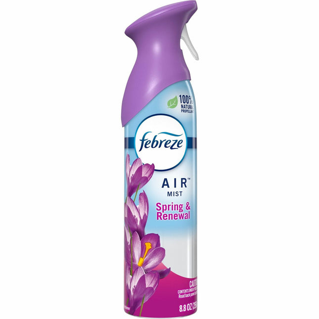 Febreze Air Effects, Odor-Fighting, Spring and Renewal Scent, Aerosol Spray Air Freshener, 8.8 ounce (Pack Of 60)