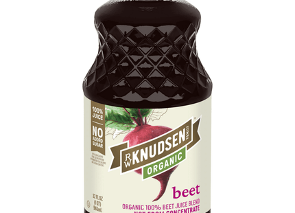 R.W. Knudsen, Family Organic Beet Juice Blend, Glass Bottle, 32 Fl Ounce (Pack Of 12)