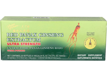 Prince Of Peace Red Panax Ginseng, Extractum Ultra Strength Dietary Supplement, 0.34 OZ Each, 30 Count (Pack Of 12)