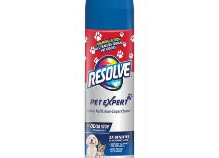 Resolve Pet High Traffic Foam Large Area Carpet and Upholstery Cleaner, Aerosol 22 Ounce (Pack Of 2)