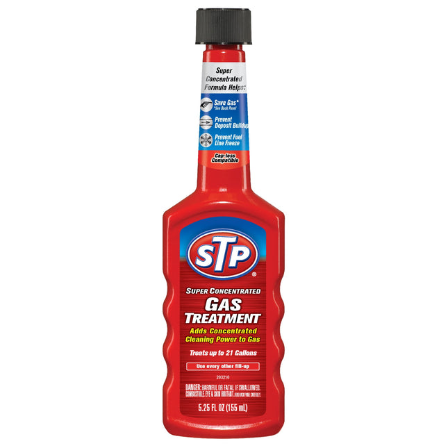 STP Gas Treatment, Bottled Fuel System Cleaner Improves Gas Quality, 5.25 Ounce (Pack Of 24)