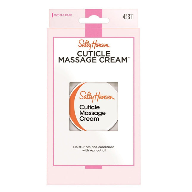 Sally Hansen Cuticle Massage Cream, Nail Treatment, Moisturizer, with Apricot Oil, 0.4 Ounce (Pack Of 6)