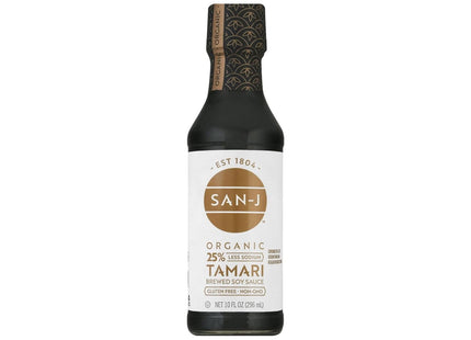 San J International, Sauce Tamari Gluten Free Reduced Sodium Organic, 10 Fl Oz (Pack Of 3)