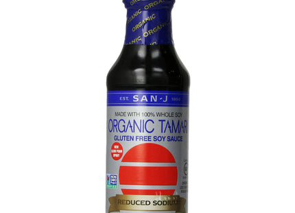 San J International, Sauce Tamari Gluten Free Reduced Sodium Organic, 10 Fl Oz (Pack Of 3)