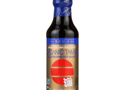 San J International, Sauce Tamari Gluten Free Reduced Sodium Organic, 10 Fl Oz (Pack Of 3)