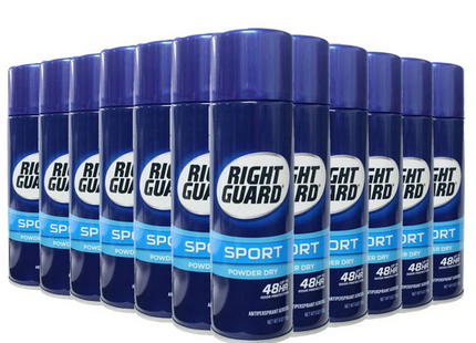 Right Guard Sport Antiperspirant Deodorant Aerosol Spray Powder Dry 6 Oz