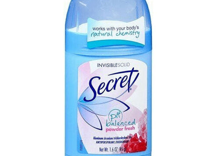 Secret Invisible Solid, Antiperspirant Deodorant Stick, Powder Fresh Scent, 1.6 Ounce (Pack Of 24)