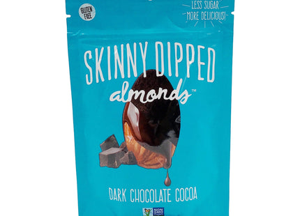 SkinnyDipped Dark Chocolate Cocoa Covered Almonds, Healthy Snack, Plant Protein, Resealable Bag, 3.5 Ounce (Pack Of 10)