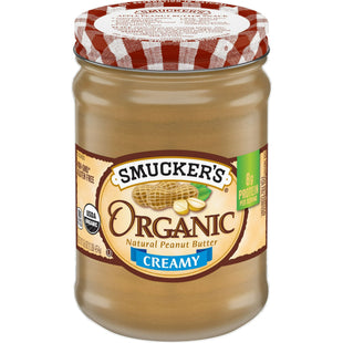 Smucker's Organic Creamy Peanut Butter, Gluten free, 16 Ounces (Pack Of 6)