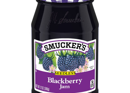 Smucker's Seedless Blackberry Jam, 12 Oz Jar(Pack Of 12)