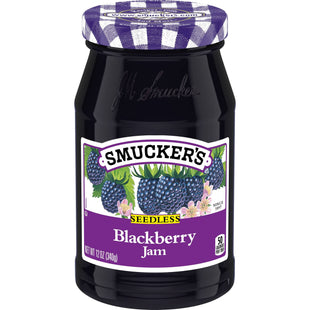 Smucker's Seedless Blackberry Jam, 12 Oz Jar(Pack Of 12)