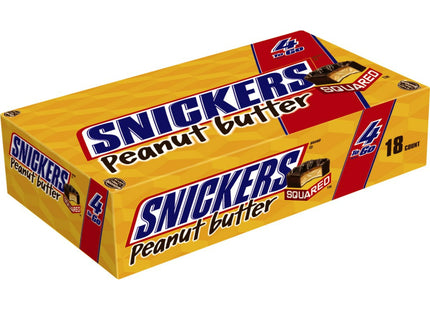 Snickers Peanut Butter Squared Candy, Chocolate Candy Bars, Full Size 1.78 Ounce (Pack Of 24)