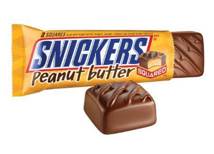 Snickers Peanut Butter Squared Candy, Chocolate Candy Bars, Full Size 1.78 Ounce (Pack Of 24)