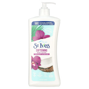 St. Ives Naturally Indulgent Body Lotion, Soft And Silky, Coconut Milk and Orchid Extract, 21 Ounce (Pack Of 24)