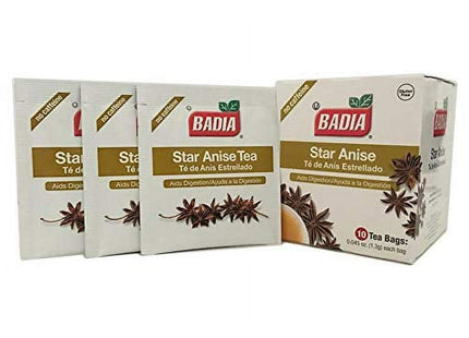 Badia Star Anise Tea Bags, Natural Herbs Slimming, Caffeine-Free, 10 Count (Pack Of 3)