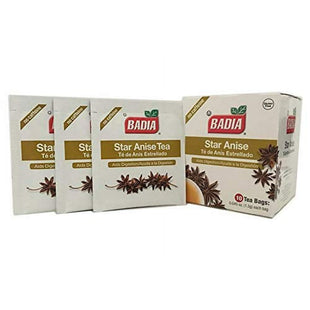 Badia Star Anise Tea Bags, Natural Herbs Slimming, Caffeine-Free, 10 Count (Pack Of 3)