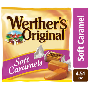 Werther's Original Soft Caramel Candy,  Made With Real Butter and Fresh Cream, 4.51 Ounce (Pack Of 6)