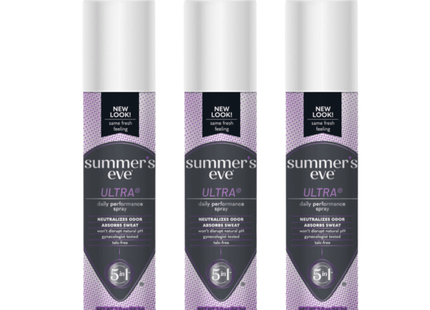 Summers Eve Feminine Deodorant Spray, Ultra Freshening,  Extra Strength, AEROSOL 2 Ounce (Pack Of 6)