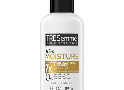 TRESemme Rich Moisture Hair Conditioner, With VitaminE, Travel Size, 3 Ounce (Pack Of 4)