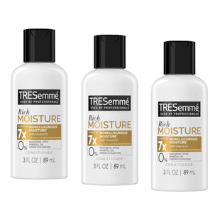 TRESemme Rich Moisture Hair Conditioner, With VitaminE, Travel Size, 3 Ounce (Pack Of 3)