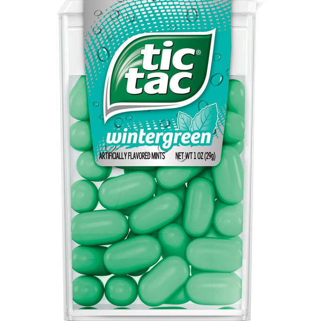 Tic Tac Fresh Breath Mints, Wintergreen Flavored, Hard Candy, Mints 1 Ounce (Pack Of 4)