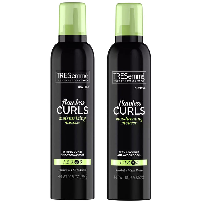 TRESemme Curl Care Flawless Curls Hair Mousse,  Coconut and Avocado Oil, Extra Hold Hair Spray, 10.5 Ounce (Pack Of 2)