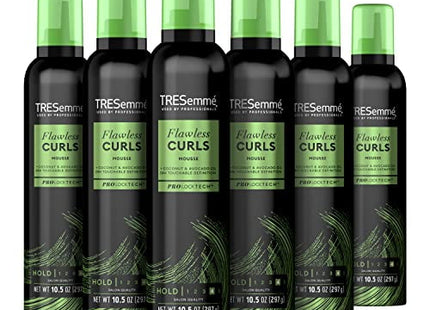 TRESemme Curl Care Flawless Curls Hair Mousse,  Coconut and Avocado Oil, Extra Hold Hair Spray, 10.5 Ounce (Pack Of 6)