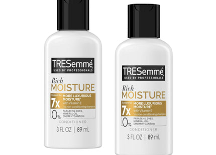 TRESemme Rich Moisture Hair Conditioner, With VitaminE, Travel Size, 3 Ounce (Pack Of 4)